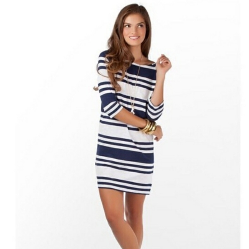 • Lilly Pulitzer • Cassie Boatneck Stripe Dress